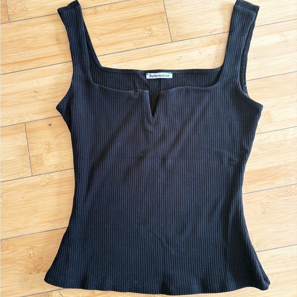 Reformation Ossie Knit Tank in black